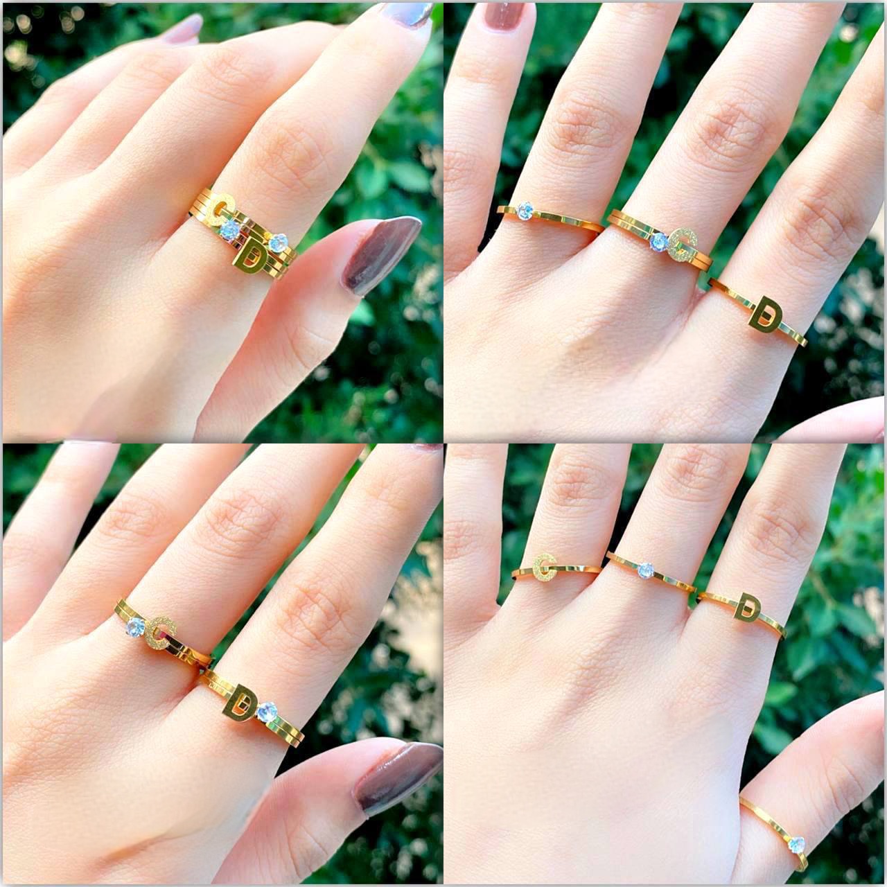 ٤ خواتم استانلس 